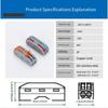 10PCS Quick Terminal Two In Two Out Soft and Hard Wire Universal Quick Terminal