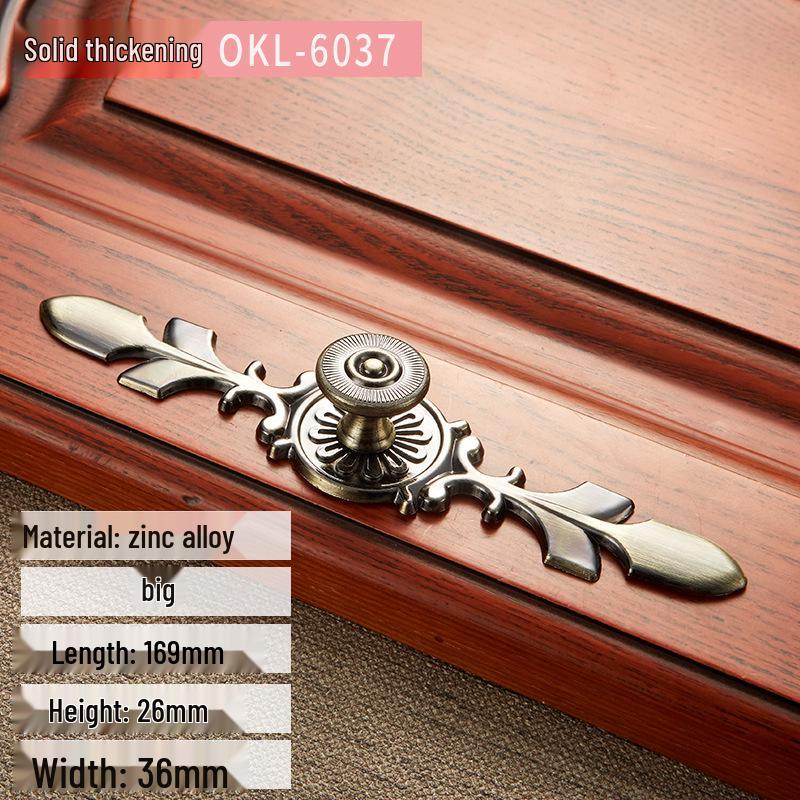 Tragatoare clasice europene din cupru antic pentru dulapuri de bucatarie si garderobe in verde si rosu