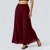 Women’s Loose Fit Chiffon Wide Leg Pants High Waist Long Flowing Trousers Casual Lightweight Comfortable Design