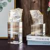 Natural Crystal Stone Ornament with Gold Foil - Bookshelf, TV Cabinet, and Entrance Decor