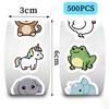 500 Pictures/roll Roll Sticker Tape Cartoon Animal Handbook Material Decorative Envelope Seal Sticker