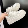 Little White Shoes Women's Summer 2025 Women's Shoes New White Board Shoes Thick Sole Height Small Casual Single Shoes Soft Sole