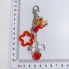 Lovely Style Fruit Keychain 3D Acrylic Peach/Strawberry Charm Versatile Bag Decoration Elegant Birthday Present
