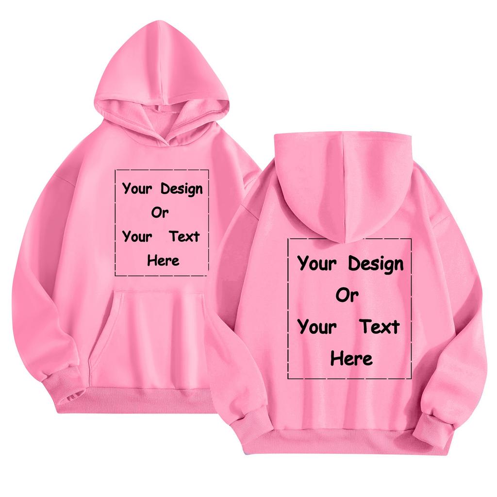 Custom Unisex Color Pullover Hoodie with Pocket and, Loose Fit for Sports and Casual Wear