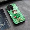 E-EddsworldS Anime Phone Case For IPhone 17 Air 16 E Pro Max 15 14 13 Mini 12 Pro 11 Max Plus Black Glass Cover