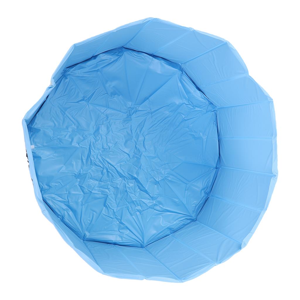 Folding Swimming Pool Water Proof PVC Non Inflatable Folding Kiddie Pool with Reinforced Support for Indoor Outdoor Type 1 35.4x35.4x17.7in