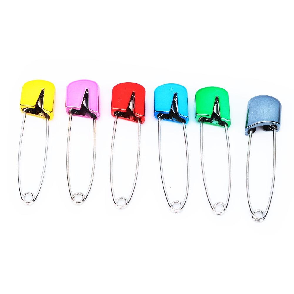 100pcs Assorted Color Safety Pins Stainless Steel Cloth Diaper Pins Diaper Pins  For Tag Fastening