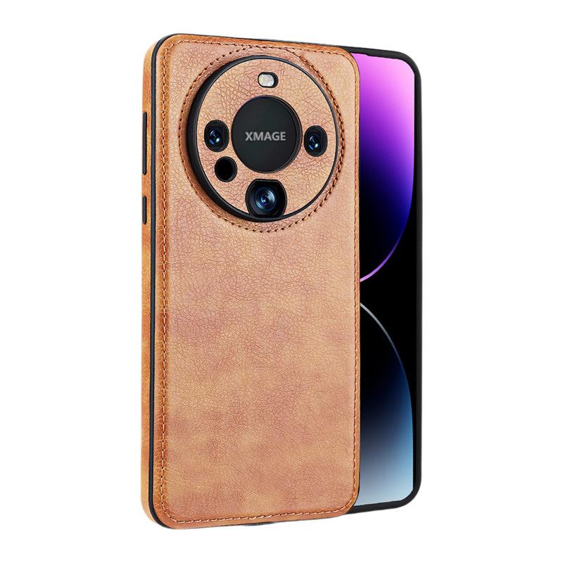 Huawei Mate60pro Leder Handyhülle Geeignet für Mate 40 Pro Objektiv Vollständige Abdeckung Stoßfest 50 Business Herren Lederhülle