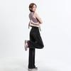 Personalized versatile high-waisted wide-leg jeans women's spring and autumn new design sense thin straight niche floor pants