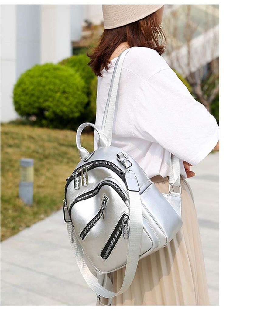 NACZHLOVELL Damen Mini-Rucksack, Stylischer PU-Leder-Rucksack/Umhängetasche, 3-Wege-Design, Niedliche Mini-Tasche für Mädchen, Perfekt für den Weg zur Arbeit, Schule und