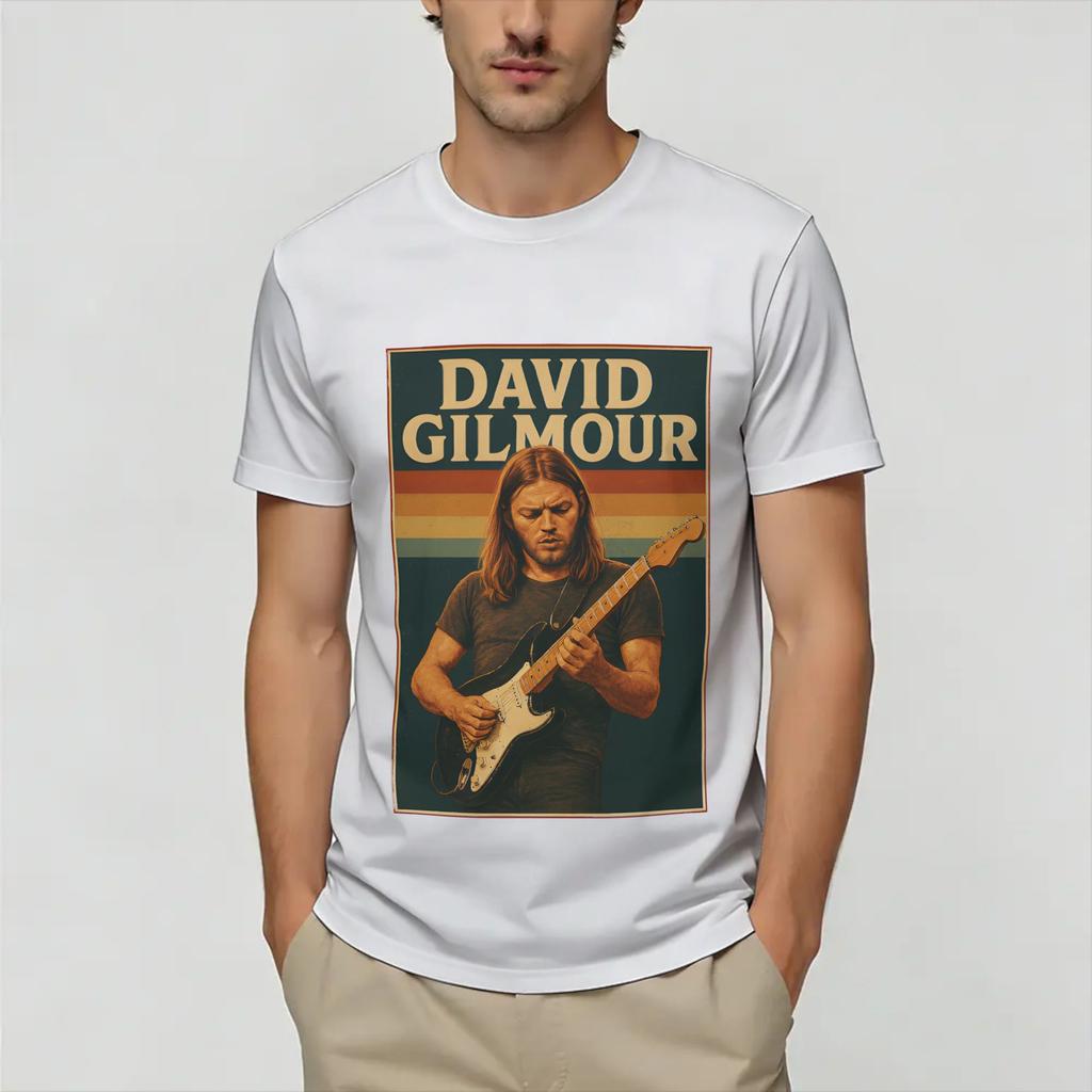 David Gilmours TShirt Unisex Funny Pure Cotton Tees Crew Neck Short Sleeve T Shirts Graphic Printed Clothes