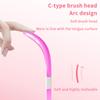 Tongue Coating Cleaner Tongue Scraper Tongue Coating Brush Oral Odor Removal Care Adult Portable Silicone Scrape Oral Tool