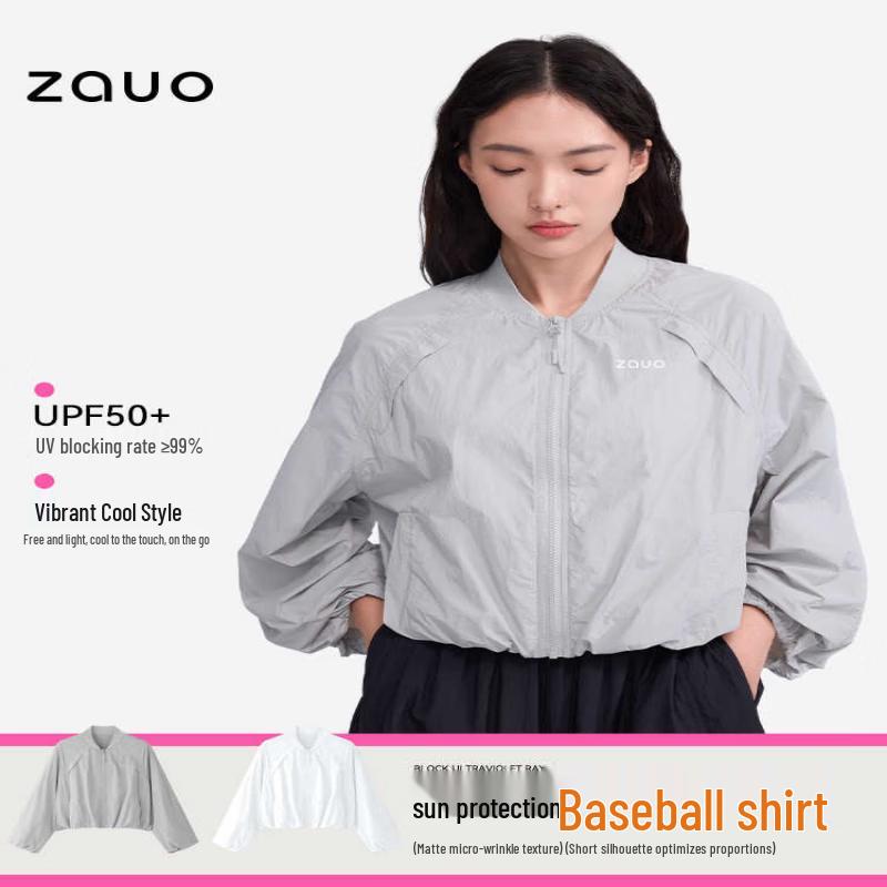 Zauo Men s Casual Sun Protection Baseball Jacket One Size