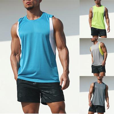 Men's Sleeveless Tank Top Quick Dry Muscle  T Shirt Gym Workout Running Training Summer T Shirt Tank Top Round Neck Sportswear