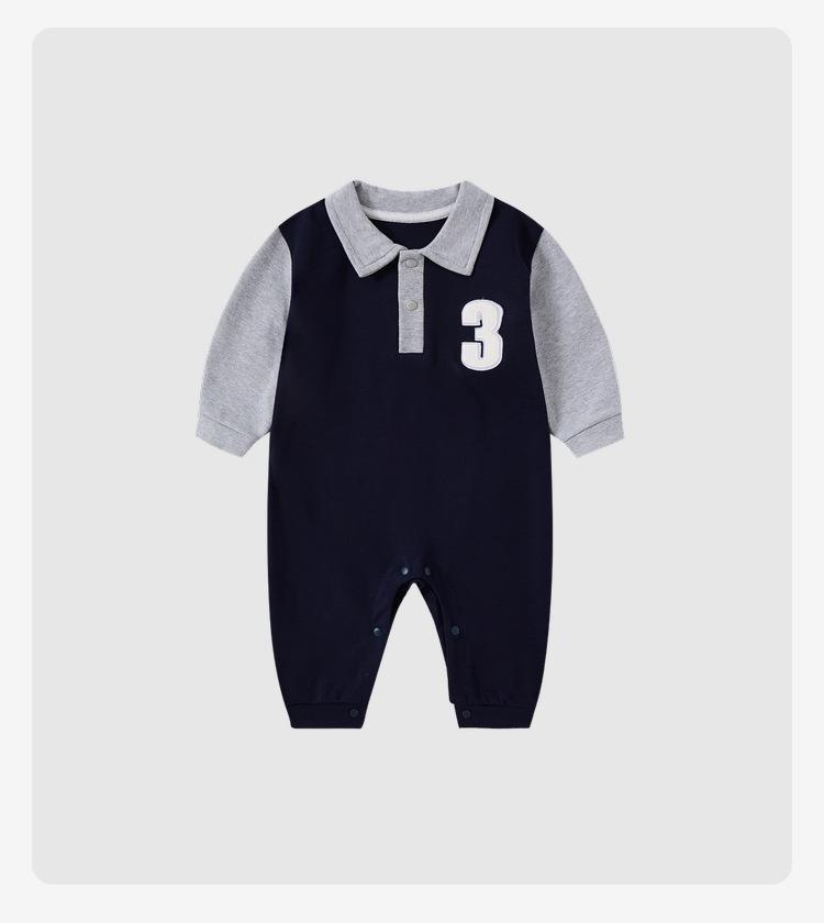 Autumn Fashion Baby Boy Romper Polo Shirt - Toddler Gentleman Style Outerwear