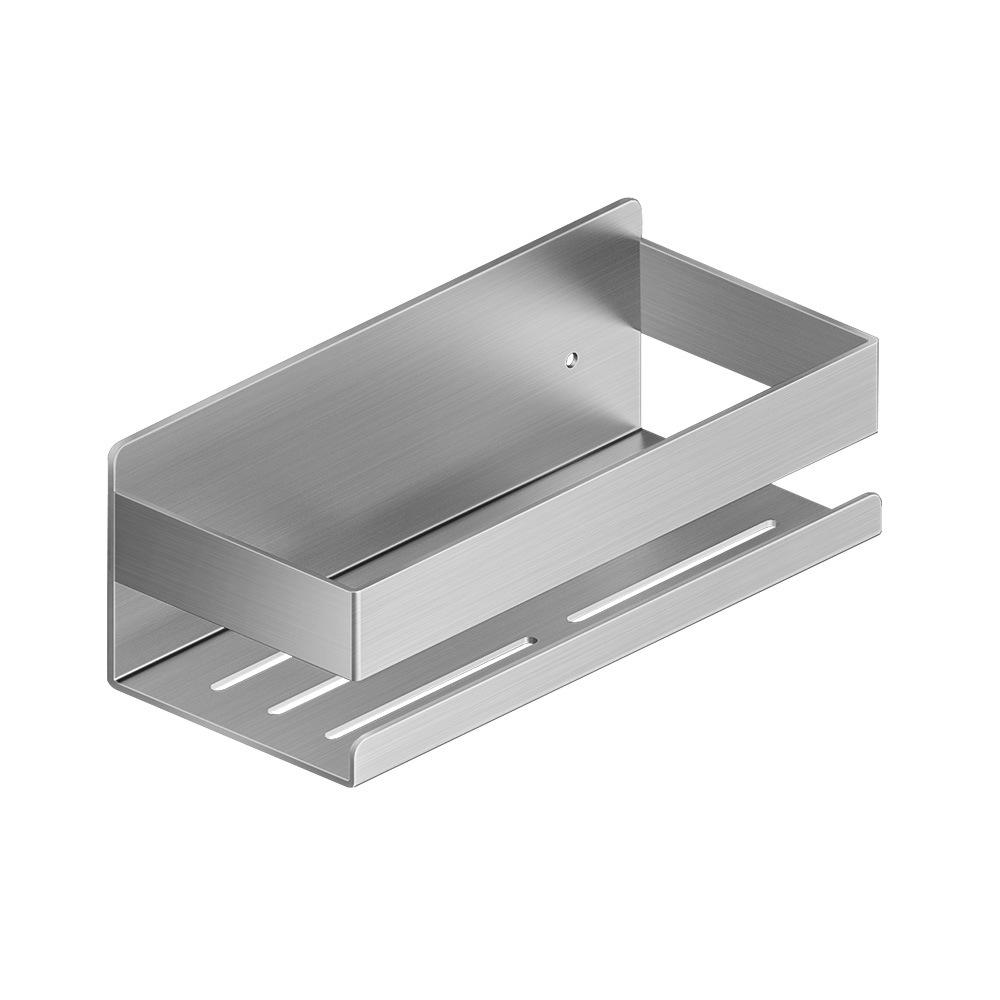 

Stainless Steel Bathroom Shelves Self Adhesive Shower Caddy Organizer Storage Rack Bathroom Kitchen Shelf Waterproof Space Saver