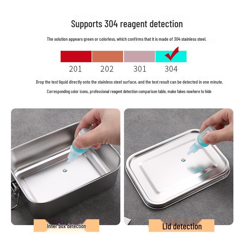 304 Stainless Steel Bento Lunch Box for Adults, Students, and Office Workers with Lid