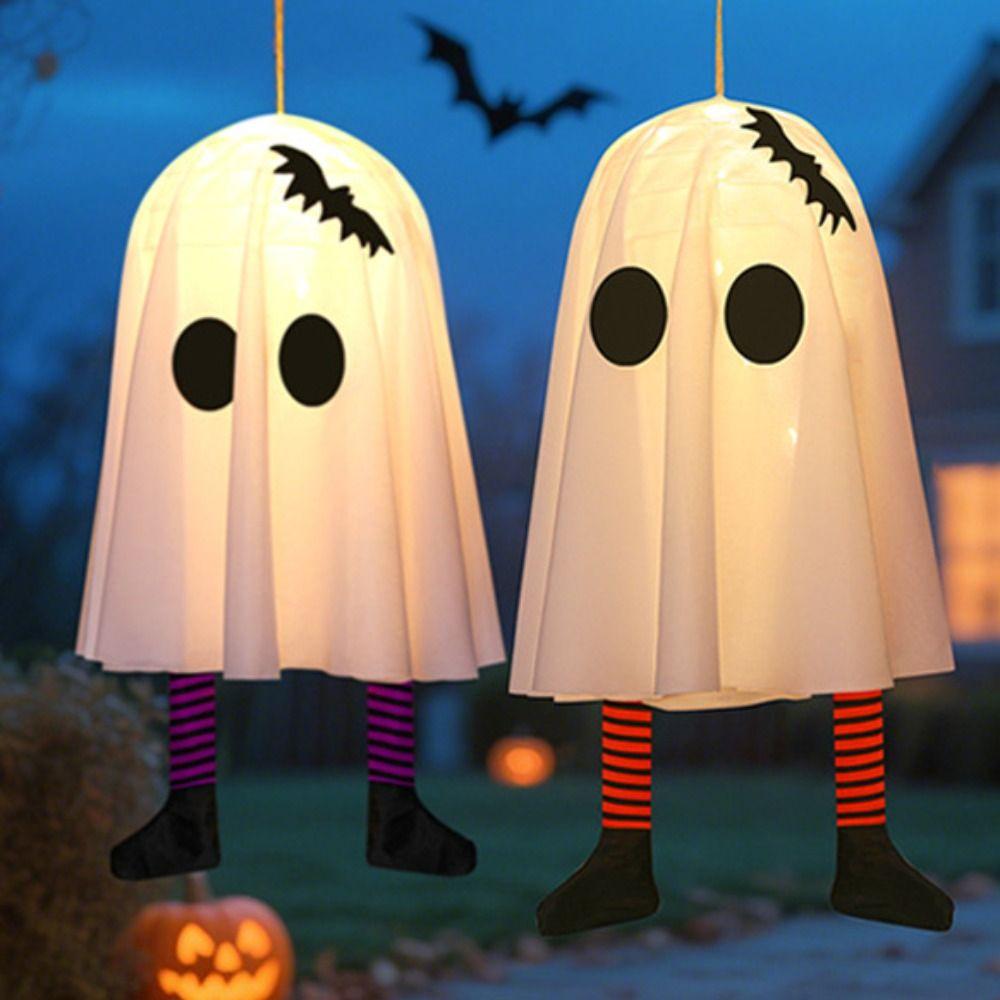 Floating LED Specter Flashing Halloween Hanging Ornament Funny Specter Ceiling Hanging  Porch