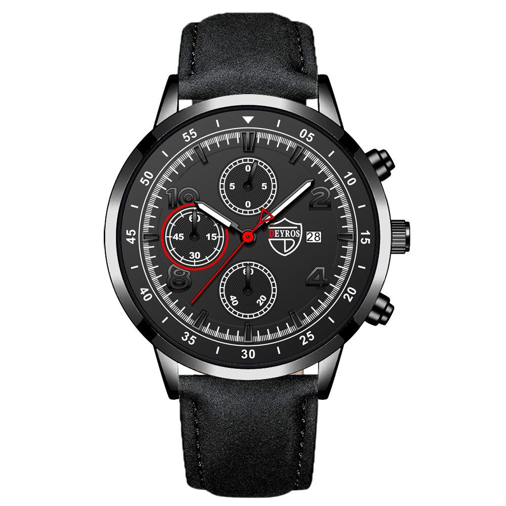 Belt Men'S Watch Handsome Calendar Luminous Quartz Watch