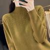 Autumn and Winter Loose Knitted Sweater Pullover Sweater for Women Semi High Neck Sweater for Women