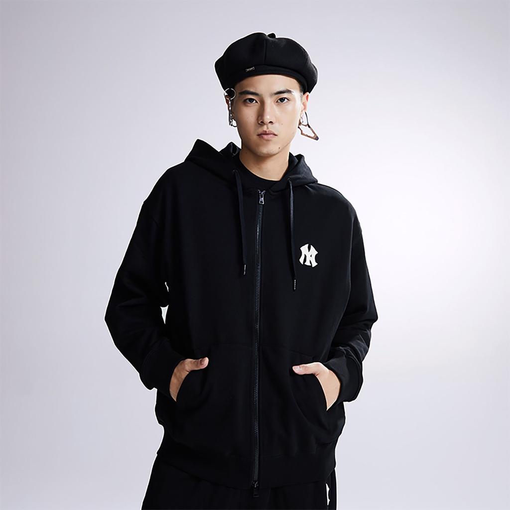 MLB Sweatshirt Jacket Unisex Black 3ATRB0134-50BKS