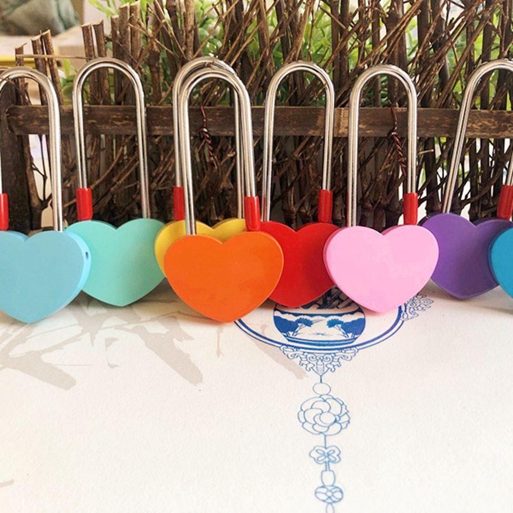 Love Without Key Heart Shape Couples Anniversary Wish Lock Wedding Gifts Keepsake Love Padlock