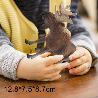 Zvířecí figurka Hračka Realistická stolní dekorace Miniaturní model Moose Woodland