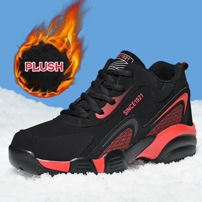 Herren Winter Sneaker rutschfest wasserdicht Outdoor Wintersportschuhe für Herren Baumwolle warm Wanderschuhe 2024 Herren Baumwollschuhe
