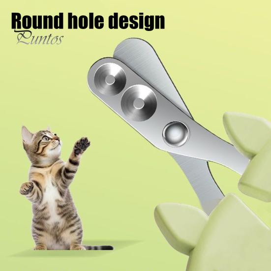 Cat Nail Clippers Circular Hole Ergonomic Double-Hole Positioning Blades Grooming Supplies Pet Trimmer Clippers for Cats Dogs