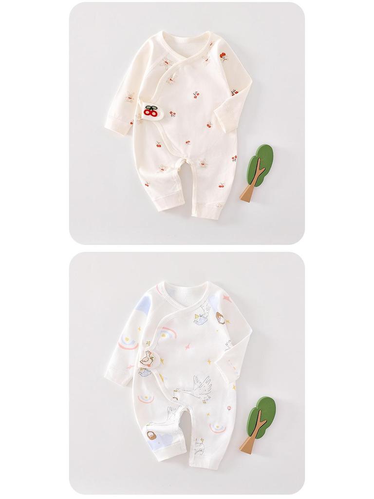 Newborn Pure Cotton Romper: Boneless Crawling Suit for Spring/Autumn