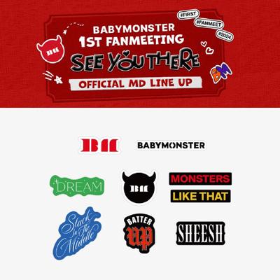 BABYMONSTER 1st Fanmeeting SEE YOU THERE Logo Sticker Pack