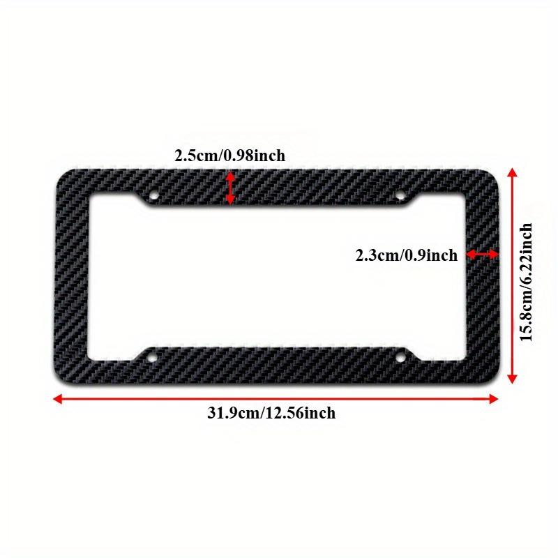 Carbon Fiber License Plate Frame US Car Front And Rear Automobile Accessories Stylish Black Carbon Look Plastic Holders