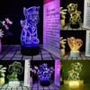 Night Light 3d Paw Patrol Toys Illusion Lamp 7 Colors Changing Desk Led Lights