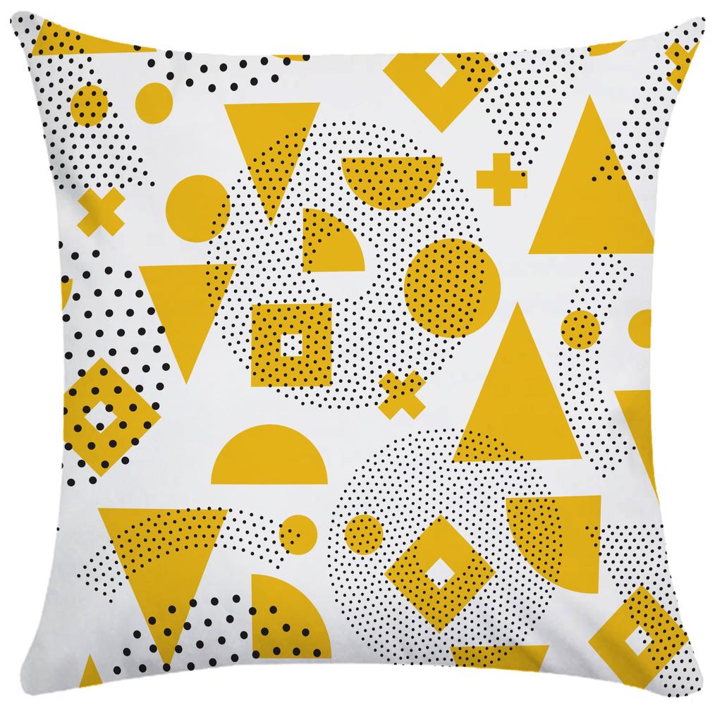 Unregelmäßiger Geometrischer Quadratischer Sofakissenbezug Schlafsaaldekoration Büro Wohnzimmer Zuhause Kissenbezug