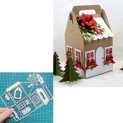 Weihnachtsgeschenkbox Metall Stanzformen Schablone für DIY Scrapbooking Fotoalbum Prägepapier Karten Basteln Stanzteile