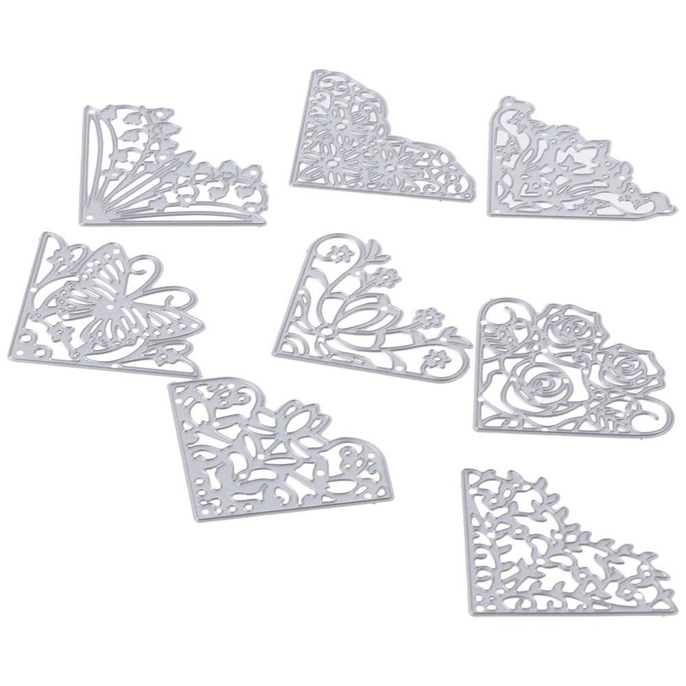 8Pcs Lace Flowers Die Cuts Flowers Lace Die Cuts Embossing Template Stencil Mold  DIY Album Decor