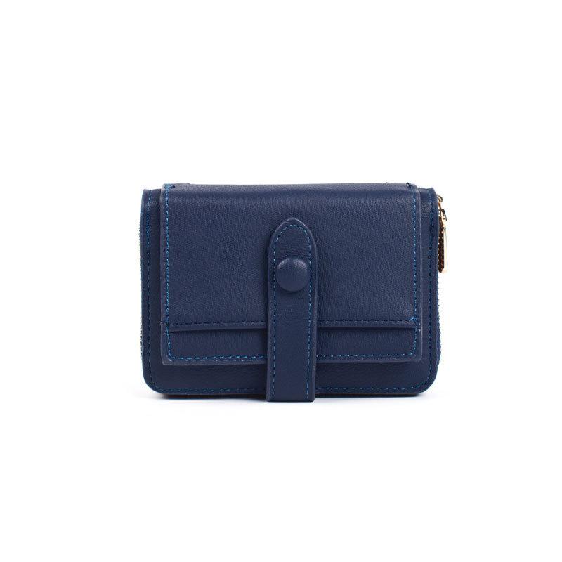 

Women S Money Card Bag Is Simple, Trendy, Small, Multi-Card Space, Large Capacity, Small Wallet, Change Bag. темно-синього кольору