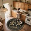 Warrior Art pattern round rug,Carpet Rug for Living Room Bedroom Playroom ,Non-slip Floor Mat,Holiday Gifts and Birthday Gifts.