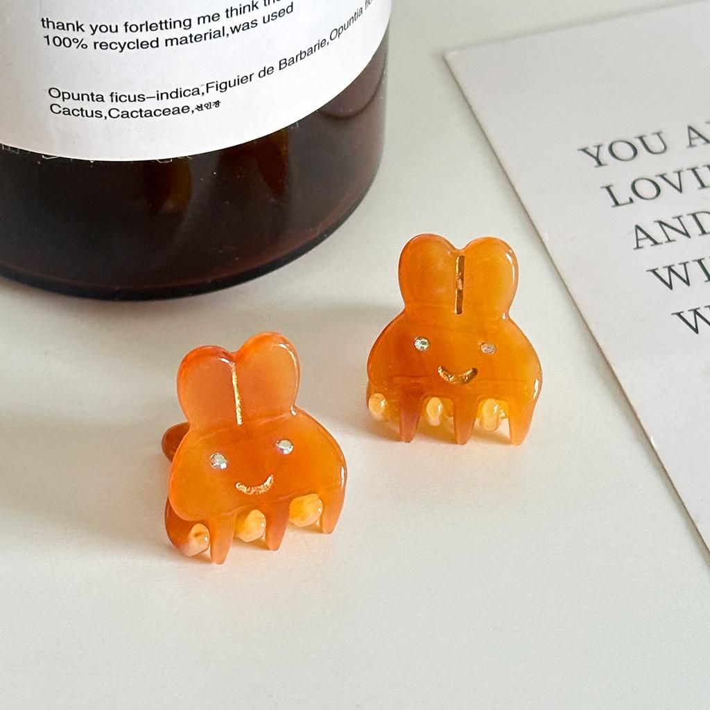 

Adorable Mini Rabbit Hair Clips With Colorful Rhinestones For Stylish Hairstyles Brown Pair