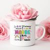 Intelligent Loving Brave Mother Spanish Print Enamel Coffee Mug Drinks Milk Cup Camping Mugs Birthday Mother's Day Gift for Mom