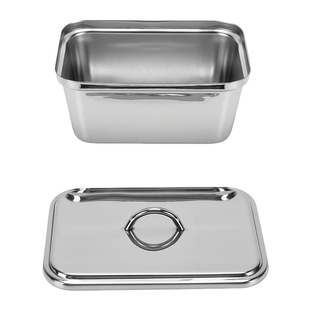 Stainless Steel Butter Container with Lid 600ml Butter Box and Beef Tallow Storage Crisper for Kitchen Countertop