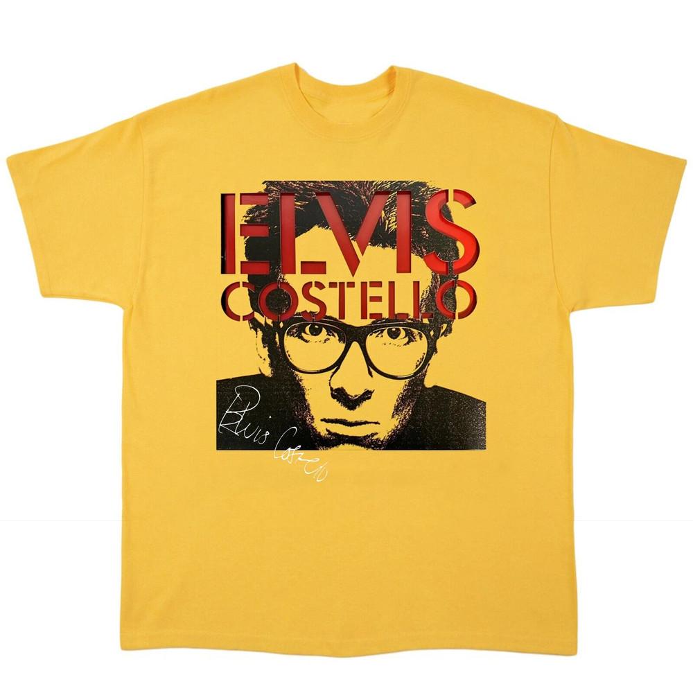 Elvis Costello Album Signature Cotton T Shirt Full Size Unisex T-Shirt XXL