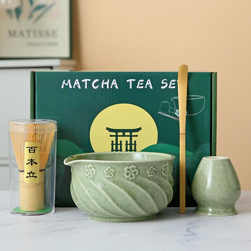 Matcha Set, Matcha Bowl, Tea Whisk Holder, Matcha Mixer, Japanese Tea Set, for Matcha Lovers, Matcha Preparation Tools, Gift