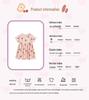 Malwee Girls' Summer Dress: New Round Neck Short Sleeve, Cute European and American Style for Little Girls