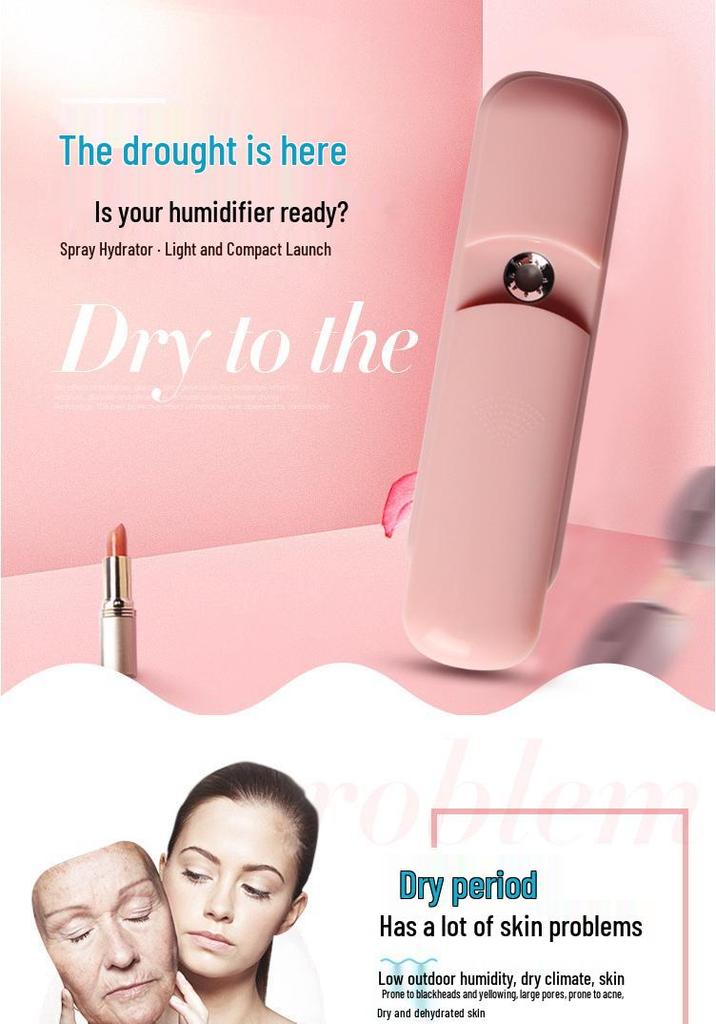 Nano Facial Humidifier: Handheld Spray Hydrator & Beauty Moisturizer with Hot & Cold Spray