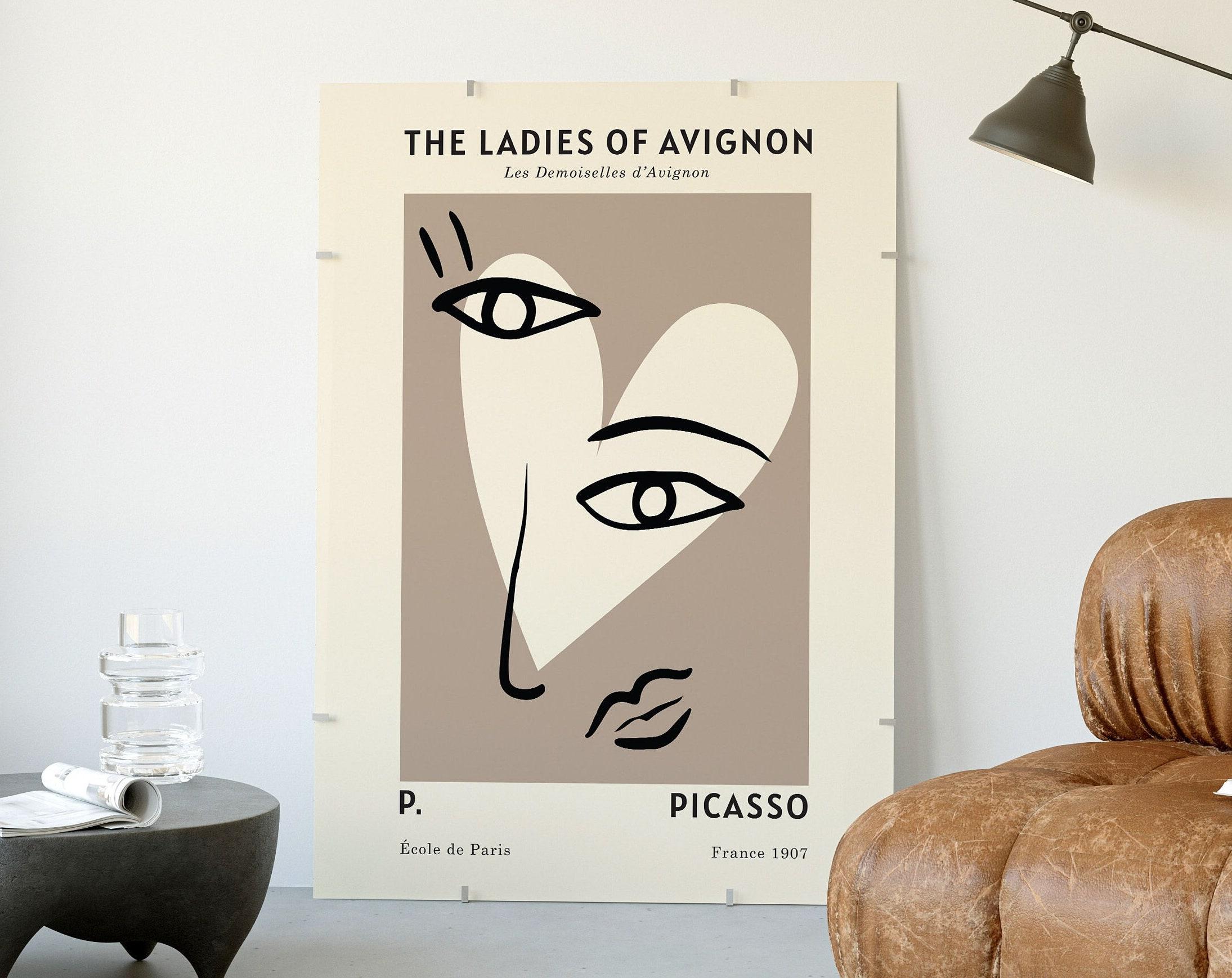 

Picasso Exhibition Wall Art Print Abstract Vintage Minimalist Face Body Canvas Painting Poster Picture for Home Decor 20x30cm