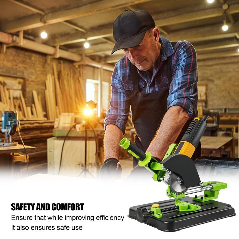 Angle Grinder Stand Base Heat-resistant Angle Grinder Fixing Holder Rustproof Cutting Machine Pull Rod Thicken Base Adjustable