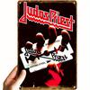 Vintage Judas Priest Aluminum Sign - Retro Wall Art with Band Logo & Album Art - Rustic Tin Poster for Home, Bar & Cafe Decor