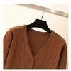 Knitted Cardigan Women's Thin Loose and Lazy Summer and Autumn Outer Wear Long Sleeved V-neck Sweater