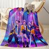 K-pop Demon Hunters Blanket Comfortable Suitable for Bedding Office Livingroom Four Seasons Universal Stylish Decor